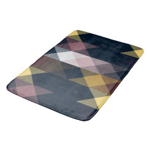 roze blauw geel rood geometrisch badmat