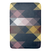 roze blauw geel rood geometrisch badmat (Voorkant Verticaal)