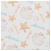 Roze blauw geel schalen stof (Close Up)