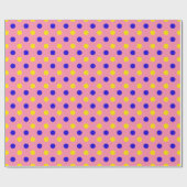 Roze Blauw Geel Stippen Design Cadeaupapier (Vlak)