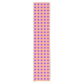 Roze Blauw Geel Stippen Design  Korte Tafelloper (Voorkant)