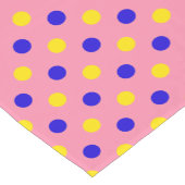 Roze Blauw Geel Stippen Design  Korte Tafelloper (Hoek)
