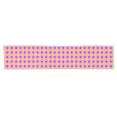 Roze Blauw Geel Stippen Design  Korte Tafelloper (Horizontaal)