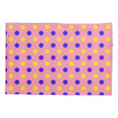 Roze Blauw Geel Stippen Design  Kussensloop (Achterkant)