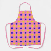 Roze Blauw Geel Stippen Design  Schort (Voorkant)