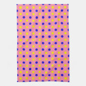 Roze Blauw Geel Stippen Design Theedoek (Verticaal)