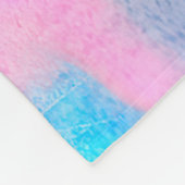 Roze Blauw Geel Tie Dye Fleece Deken (Hoek)