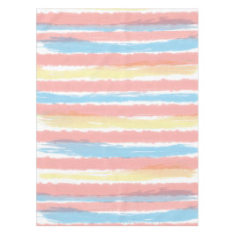 Roze Blauw Gele Aquarel Strepen 132 cm x 178 cm Tafelkleed