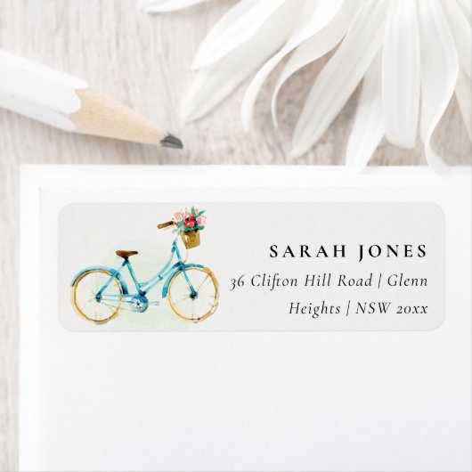 Roze Blauw Gele Boek We hebben het adres verplaats Etiket (Insitu)