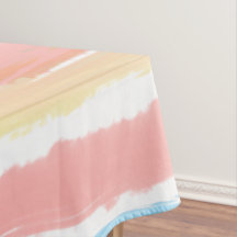Roze Blauw Gele Waterverf Strepen 152 cm x 264 cm