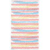 Roze Blauw Gele Waterverf Strepen 60"x 104" Tafelkleed (Voorkant)