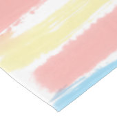 Roze Blauw Gele Waterverf Strepen 60"x 104" Tafelkleed (Gekanteld)