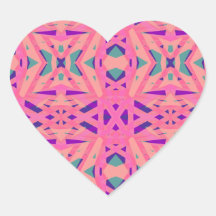 Roze Blauw Geometrische Art Deco Fun Valentijnsdag