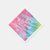 Roze Blauw Gepersonaliseerde Tie Dye Bat Mitzvah Servet (Hoek)