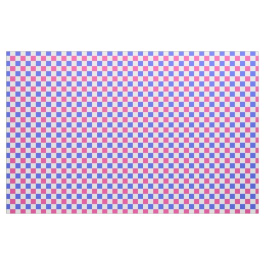 Roze Blauw geruite Check Pattern Design Stof (Yard (91,4 cm))