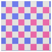 Roze Blauw geruite Check Pattern Design Stof (Swatch)