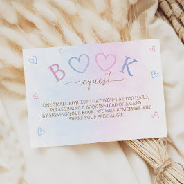 Roze Blauw Geslacht onthullen Boeken voor Baby Informatiekaartje