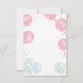 Roze blauw geslacht onthullen Dank je wel Kaart (Achterkant)