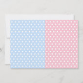 Roze Blauw Geslacht Onthullen Uitnodigingen voor d (Achterkant)