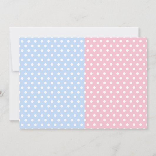 Roze Blauw Geslacht Onthullen Uitnodigingen voor d (Achterkant)