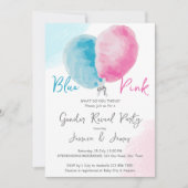 Roze blauw geslacht onthult partij blauw of roze kaart (Voorkant)