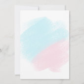 Roze blauw geslacht onthult partij blauw of roze kaart (Achterkant)