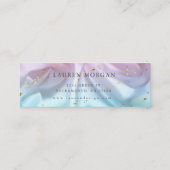 Roze Blauw Glitter Satijn Materiaal Visitekaartje (Achterkant)