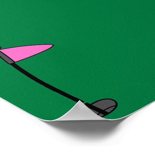 Roze Blauw Golf Geslacht Onthullen spel, breng uw  Poster (Hoek)