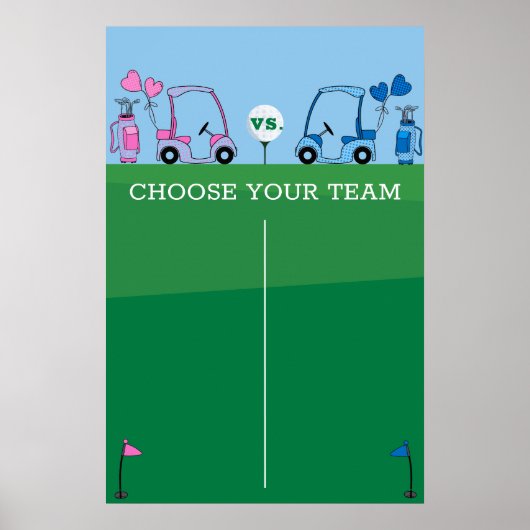 Roze Blauw Golf Geslacht Onthullen spel, breng uw Poster (Voorkant)