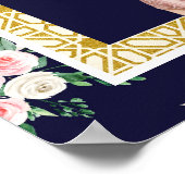 Roze Blauw Goud Anand Karaj Bruiloft Welkomstbord Poster (Hoek)