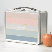 Roze Blauw Goud Custom Summer Color Block Stripes (In situ)