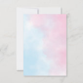 Roze Blauw Goud Teddy Bear Geslacht Onthullen Bedankkaart (Achterkant)