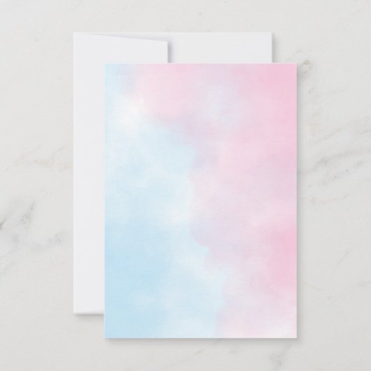 Roze Blauw Goud Teddy Bear Geslacht Onthullen Bedankkaart (Achterkant)