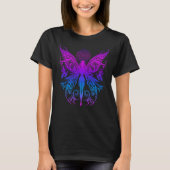 Roze Blauw Gradient Enchanted Fairy Fairycore T-shirt (Voorkant)