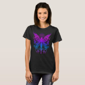 Roze Blauw Gradient Enchanted Fairy Fairycore T-shirt (Voorkant volledig)