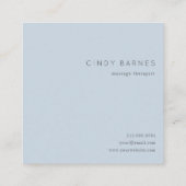 Roze Blauw Gradient Goud Glitter Sq. Visitekaartje (Achterkant)