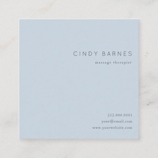 Roze Blauw Gradient Goud Glitter Sq. Visitekaartje (Achterkant)