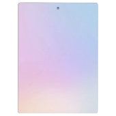 Roze, blauw, gradiënt, pastel, vrouwelijk, girly, klembord (Achterkant)