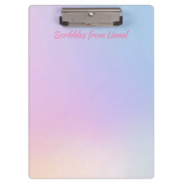 Roze, blauw, gradiënt, pastel, vrouwelijk, girly,  klembord