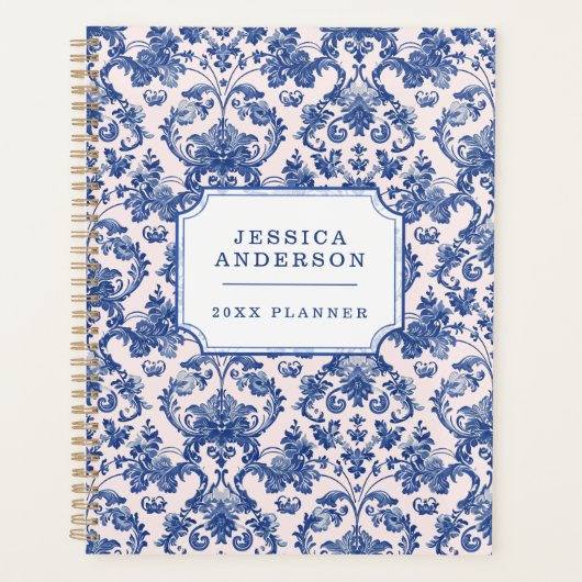 Roze & Blauw Grandmillennial Planner (Voorkant)