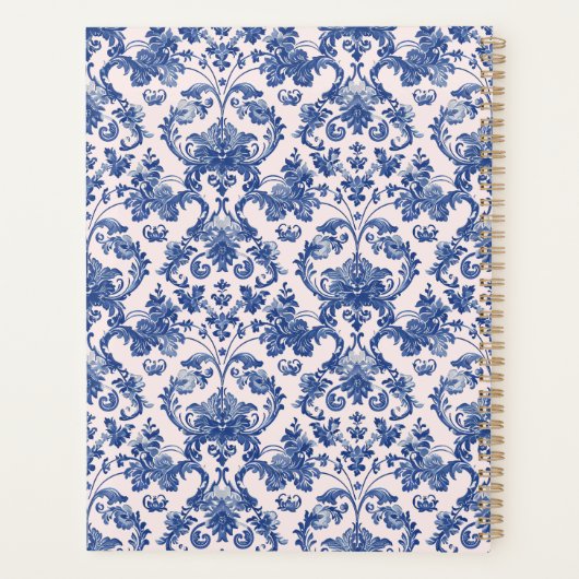 Roze & Blauw Grandmillennial Planner (Achterkant)