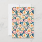  roze, blauw, groen Baby shower Kaart (Achterkant)