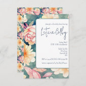  roze, blauw, groen Baby shower Kaart (Voorkant / Achterkant)