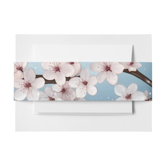 Roze-Blauw-Groen Bloemen Sparkles Trouwsets Uitnodigingen Wikkel (Voorkant Voorbeeld)