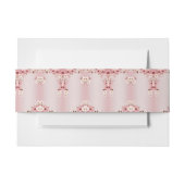 Roze-Blauw-Groen Bloemen Sparkles Trouwsets Uitnodigingen Wikkel (Voorkant Voorbeeld)