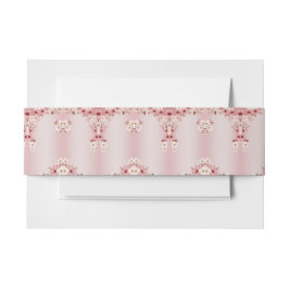 Roze-Blauw-Groen Bloemen Sparkles Trouwsets Uitnodigingen Wikkel