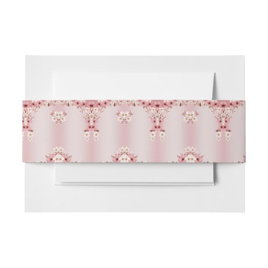 Roze-Blauw-Groen Bloemen Sparkles Trouwsets Uitnodigingen Wikkel (Voorkant Voorbeeld)