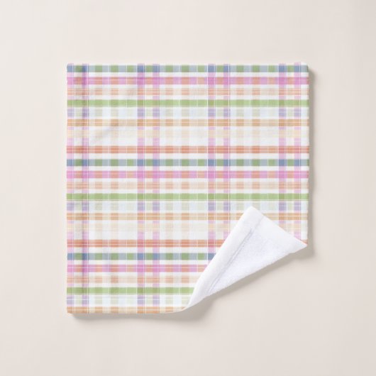 Roze Blauw Groen Geel Bad Handdoek (Wasdoekje)