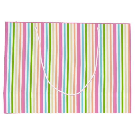 Roze Blauw Groen Geel Paars Elegant Trendy Groot Cadeauzakje (Achterkant)