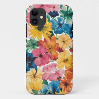 Roze Blauw Groen Geel Sinaasappel Bloem Art Patroo Case-Mate iPhone Case